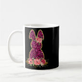 Mug Lapin Lapin Rose Léopard Lapin Joyeux Pâques (Gauche)