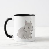 Mug Lapin lionhead gris (Gauche)