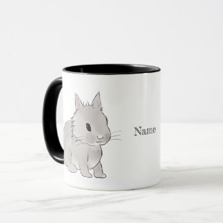 Mug Lapin lionhead gris