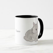 Mug Lapin lionhead gris (Devant droit)