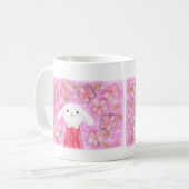 Mug Lapin mignon avec Fleurs Joli lapin fleuri (Devant gauche)