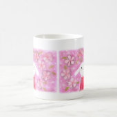 Mug Lapin mignon avec Fleurs Joli lapin fleuri (Centre)