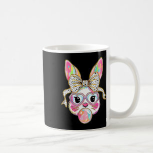 Mug Lapin Mignon Coquette Nœud Jour de Pâques Lapin Ad