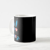 Mug Lapin Mignon Drapeau Usa Lunettes Papillon Joyeuse (Devant gauche)