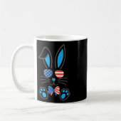 Mug Lapin Mignon Drapeau Usa Lunettes Papillon Joyeuse (Gauche)
