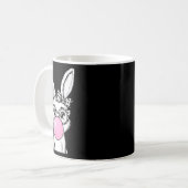 Mug Lapin Mignon Face de Léopard Lunettes de Soleil Pâ (Devant gauche)
