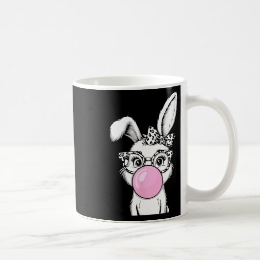 Mug Lapin Mignon Face de Léopard Lunettes de Soleil Pâ (Droite)