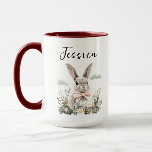 Mug Lapin mignon personnalisé   Animal de lapin adorab