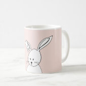 Mug Lapin mignon rose blanc d'amour (Devant droit)