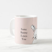 Mug Lapin mignon rose blanc d'amour (Devant gauche)