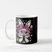 Mug Lapin mignon visage de léopard coquette arc de Pâq (Gauche)