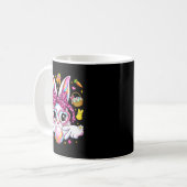 Mug Lapin mignon visage de léopard coquette bow six (Devant gauche)