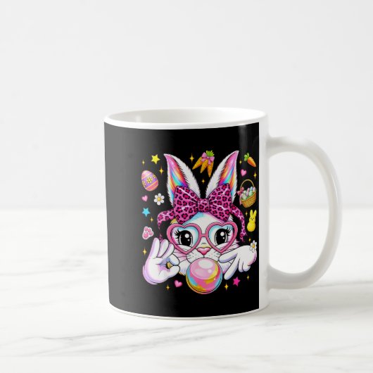 Mug Lapin mignon visage de léopard coquette bow six (Droite)