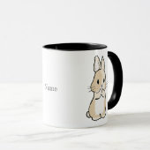 Mug Lapin nettoie les pattes (Devant droit)