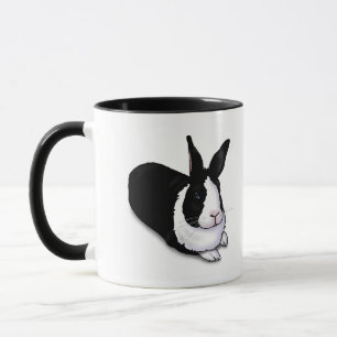 Mug Lapin noir et blanc