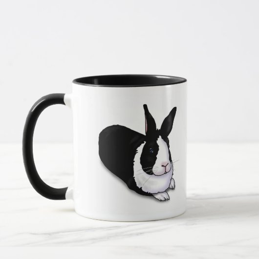 Mug Lapin noir et blanc (Gauche)