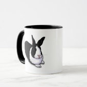 Mug Lapin noir et blanc (Devant gauche)