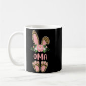 Mug Lapin oma léopard floral joyeuses pâques printemps (Gauche)