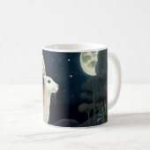 Mug Lapin orange et blanc au clair de lune (Devant droit)
