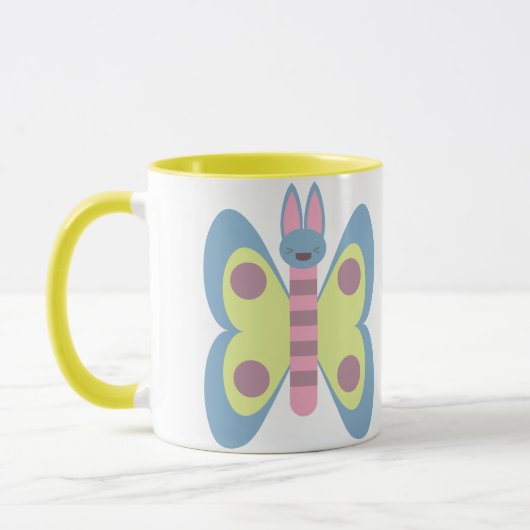 Mug Lapin papillon hybride adorable Kawaii (Gauche)
