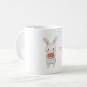 Mug Lapin Pastèque de Plage (Devant gauche)