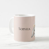 Mug Lapin Rose Blanc Arc Peach (Devant gauche)