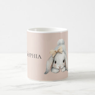 Mug Lapin Rose Blanc Arc Peach