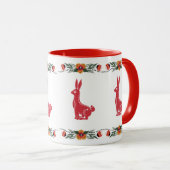 Mug Lapin scandinave rouge (Devant droit)