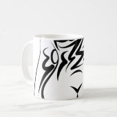 Mug Lapin tribal noir et blanc (Devant gauche)