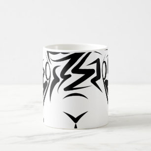 Mug Lapin tribal noir et blanc