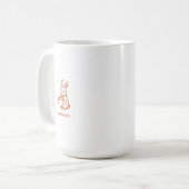 Mug lapin vagabond avec esthétique café (Devant gauche)