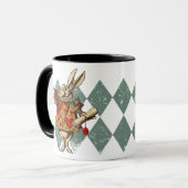 Mug Lapin vintage de blanc d'Alice (Devant gauche)