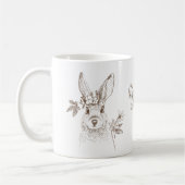 Mug Lapin vintage et fleurs (Gauche)