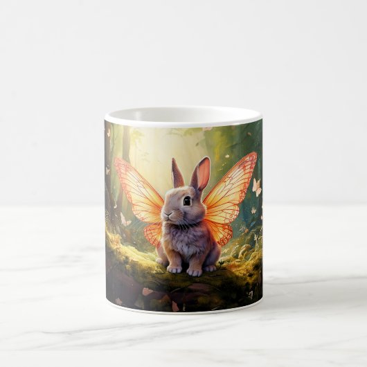 Mug Lapin Whimsical dans une forêt enchantée (Centre)