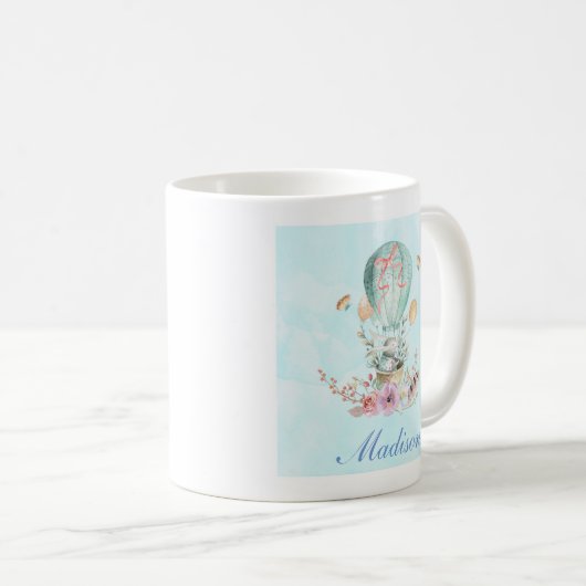 Mug Lapin Whimsical Riding dans un ballon à air chaud (Devant droit)