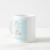 Mug Lapin Whimsical Riding dans un ballon à air chaud (Devant gauche)