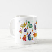 Mug Lapins à l'aquarelle Art de Pâques (Devant gauche)