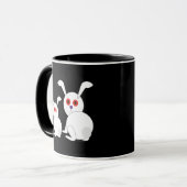 Mug lapins blancs confits personnalisables avec les ye (Devant gauche)