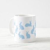 Mug Lapins Bleus Pastel Avec Monogramme Personnalisé d (Devant gauche)