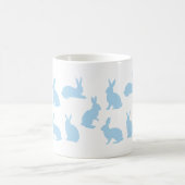 Mug Lapins Bleus Pastel Avec Monogramme Personnalisé d (Centre)