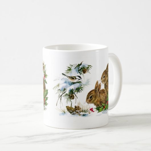 Mug Lapins de neige (Devant droit)