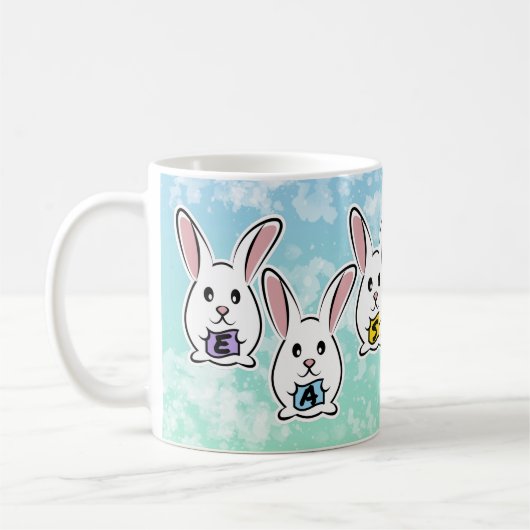 Mug Lapins de Pâques en forme d'oeuf (Gauche)