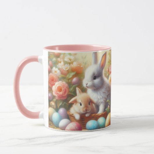Mug Lapins de Pâques mignons  (Gauche)