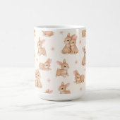 Mug Lapins et fleurs à l'aquarelle doux (Centre)