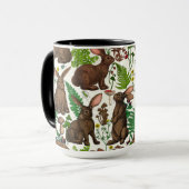 Mug Lapins et flore boisée 4 (Devant gauche)