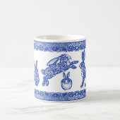 Mug Lapins Floraux Bleus et Blancs Bunnies Mignons Whi (Centre)