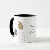 Mug Lapins Lionhead avec des coeurs (Devant gauche)