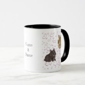 Mug Lapins Lionhead avec des coeurs (Devant droit)