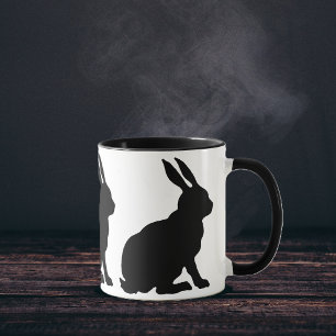 Mug Lapins Silhouette Noire