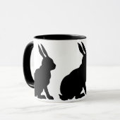 Mug Lapins Silhouette Noire (Devant gauche)